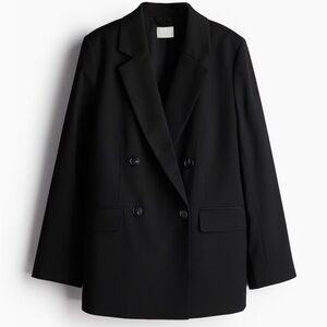H&M Classic Black Double-Breasted Blazer